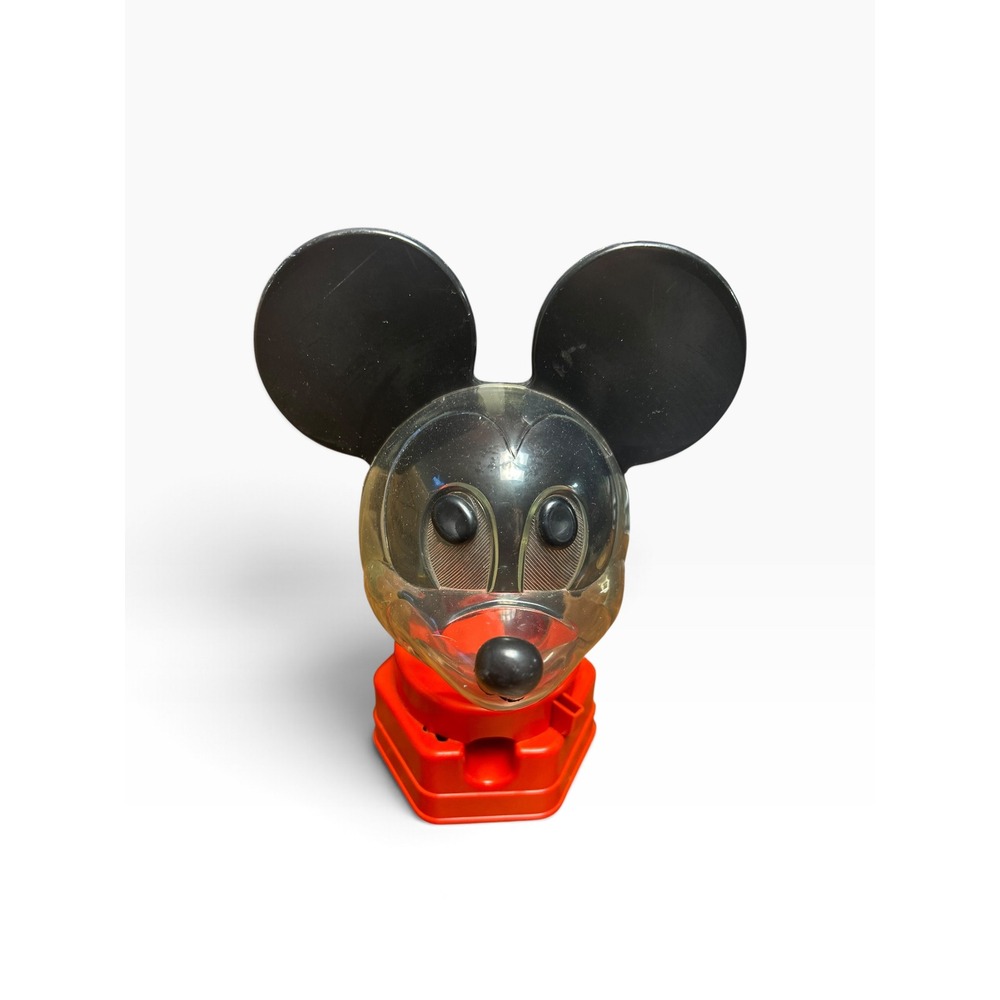 Vintage 1968 Hasbro Mickey Mouse Gumball Machine Bank Plastic Candy Dispenser